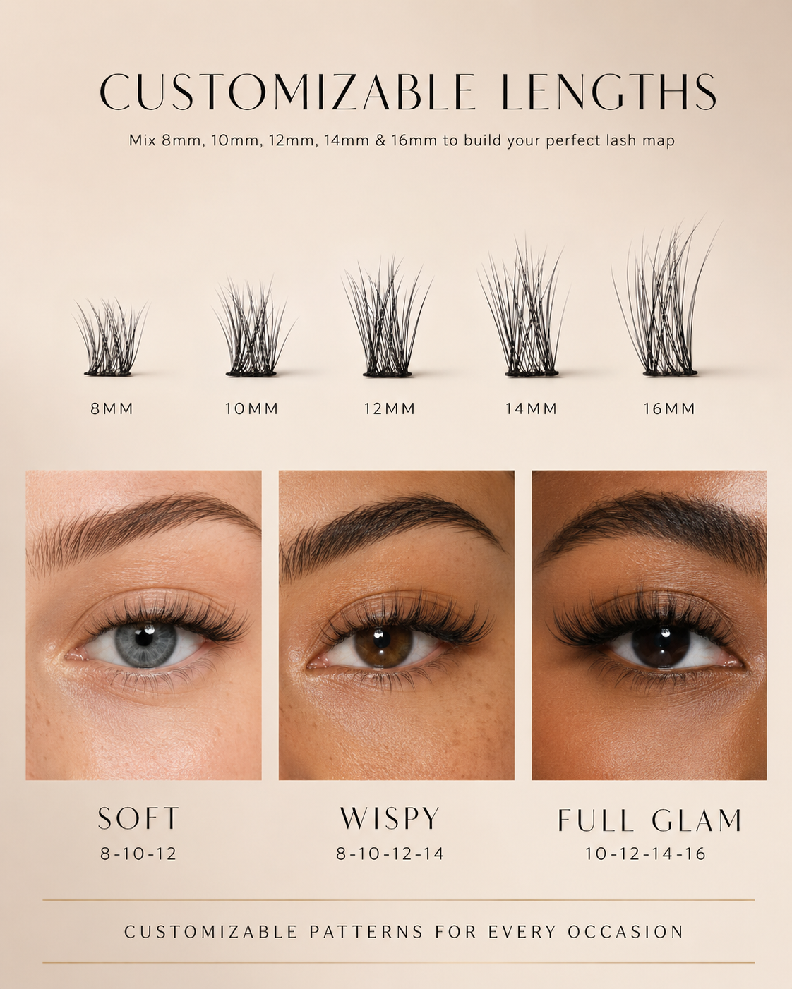 Maxcomfi Natural & Dark Brown Cluster Lash Bundle