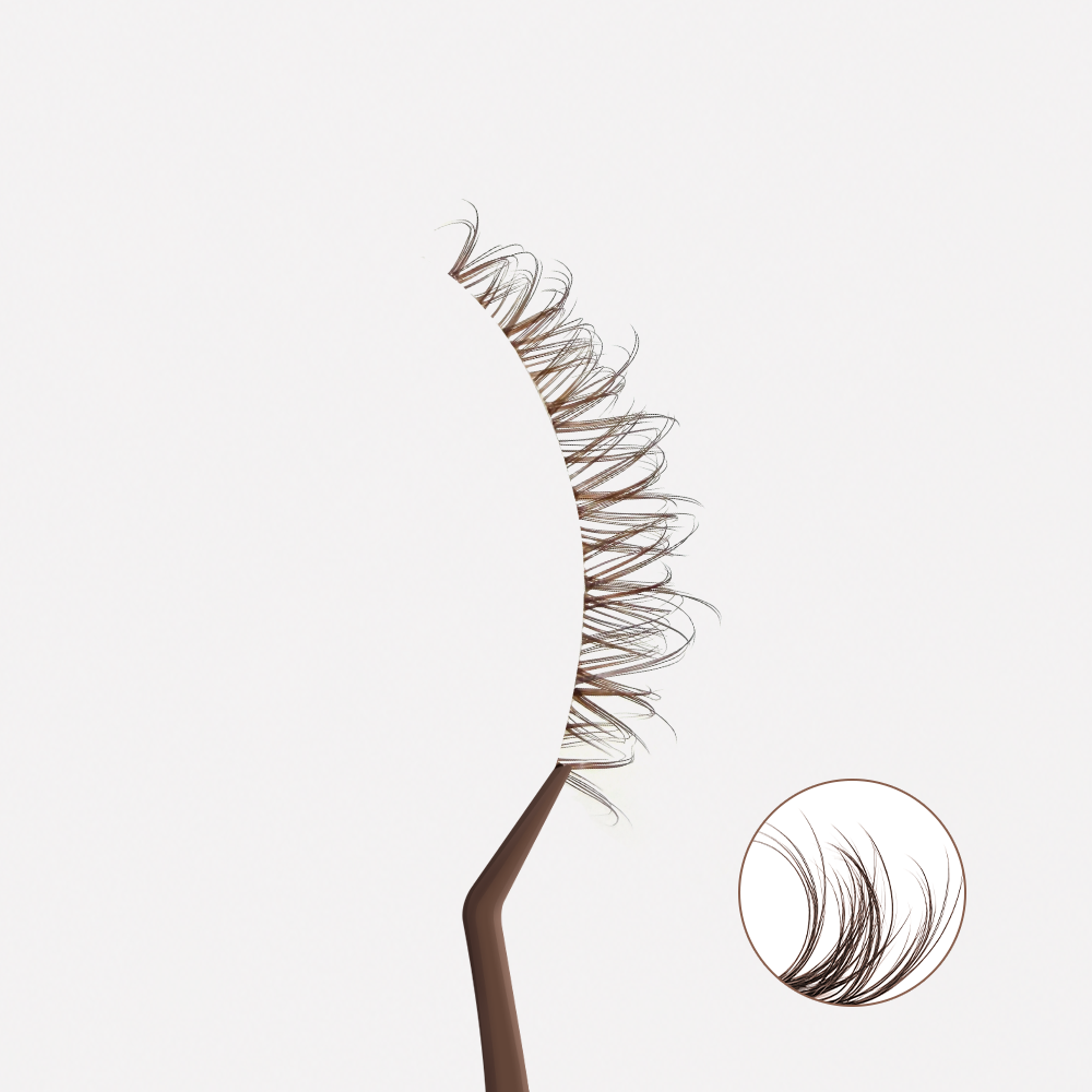 MAXCOMFI 3D Breeze Dark Brown Natural Wispy Spider Lash Cluster Kit