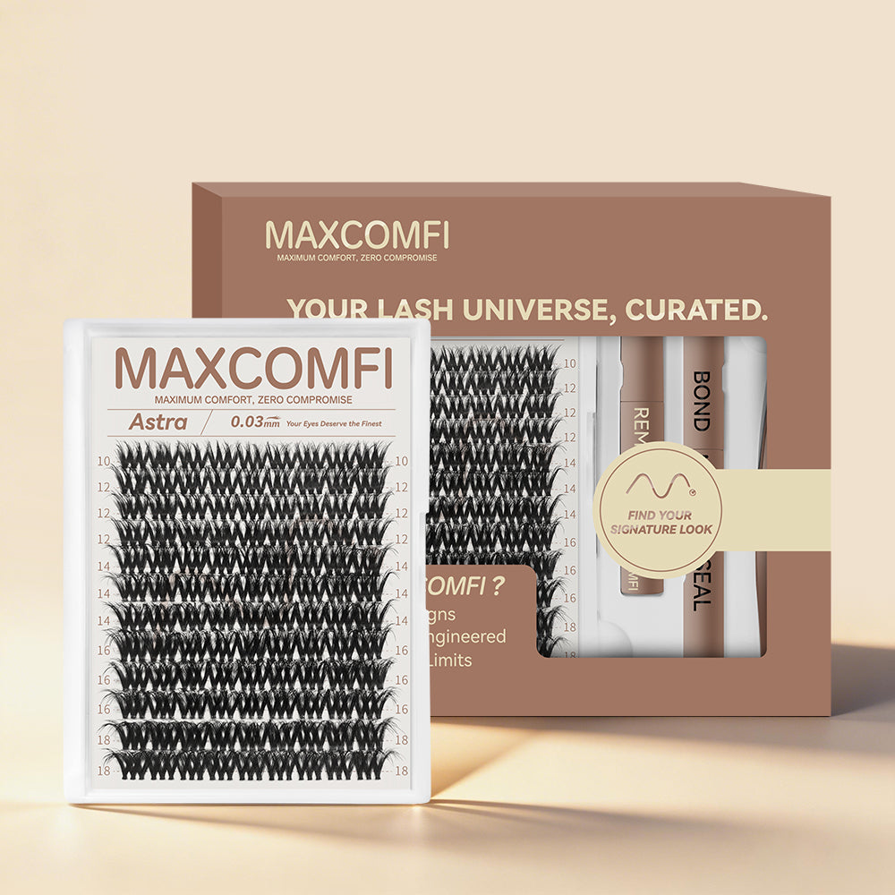 MAXCOMFI Astra | ZEROFEEL™ Wispy Invisible Cluster Lash Kit