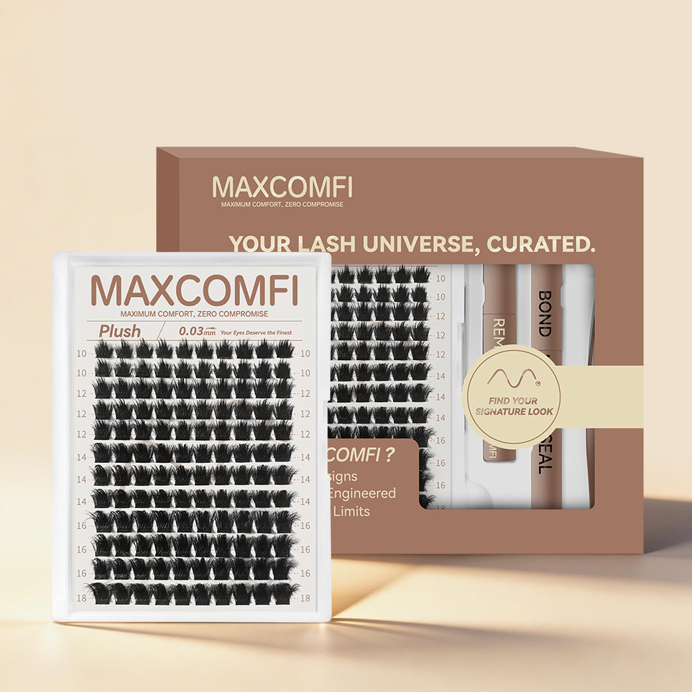 MAXCOMFI Plush | DOLLEYE™ Fluffy Volume Cluster Lash Kit