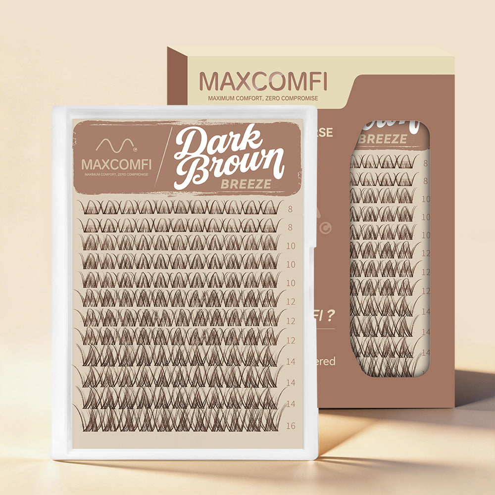 MAXCOMFI Breeze | ZEROFEEL™ Dark Brown Invisible Cluster Lash Only