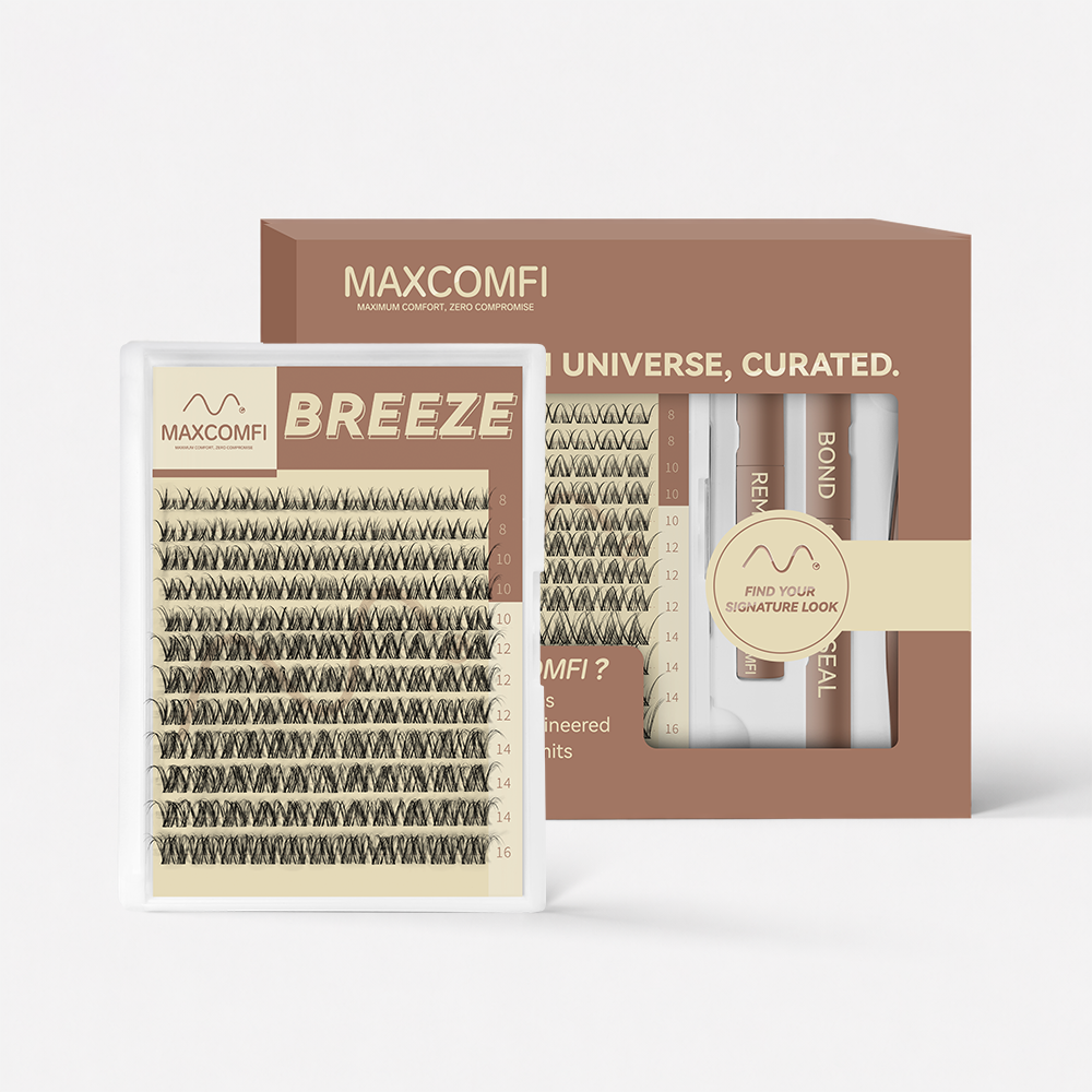 MAXCOMFI Breeze Natural Wispy Spider Lash Cluster Kit