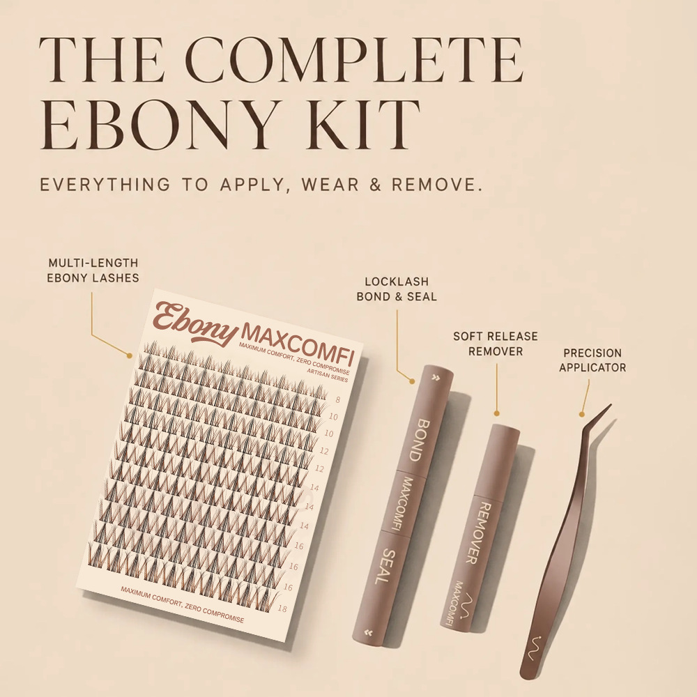 Ebony Layered Black & Brown Lash Cluster Kit